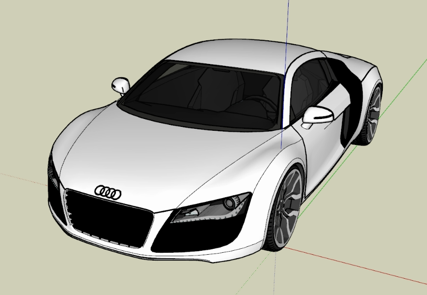 Audi R8; auto deportivo 3D