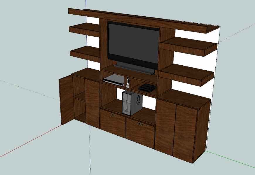Mueble de televisor 3D