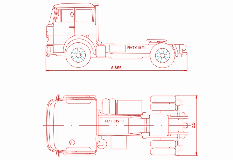Camión FIAT 619 T1