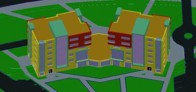 3D-Wohngebäude