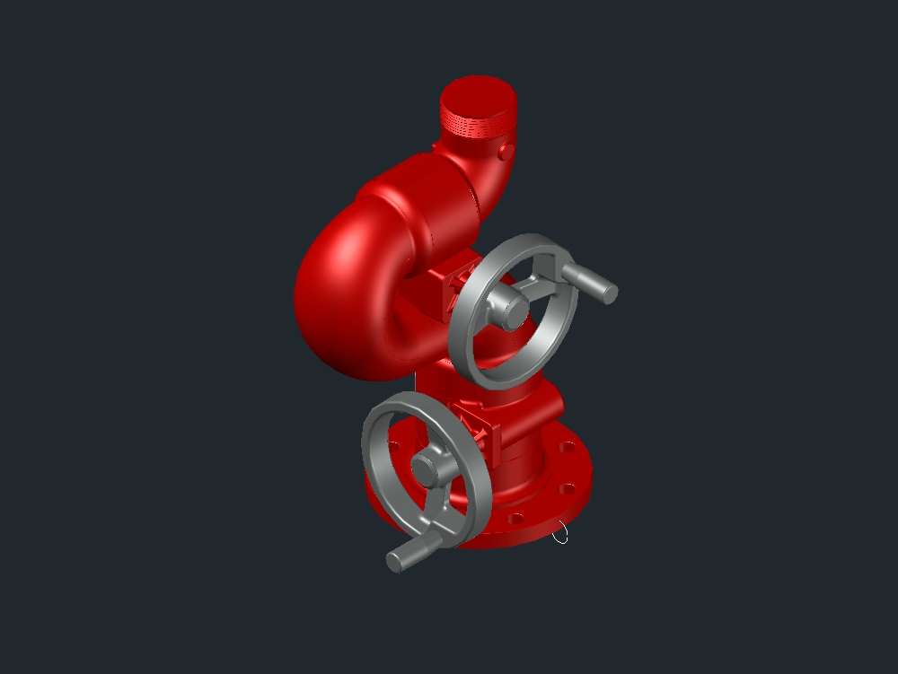 3D-Schwanenhals-Feuerhydrant