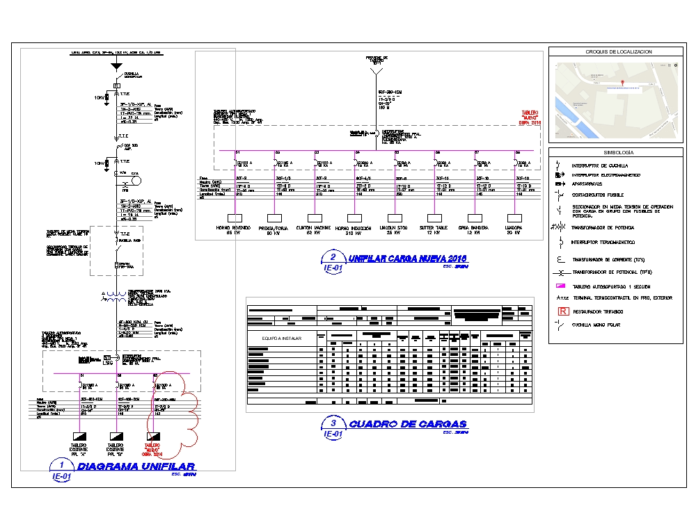 Diagrama Unifilar Y Cuadro De Cargas Kb Bibliocad Sexiz Pix 7928