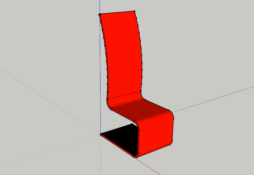 Cadeira 3D minimalista