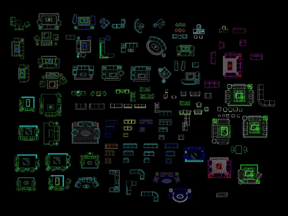 Sofas Blocks En Autocad Descargar Cad 1 25 Mb Bibliocad