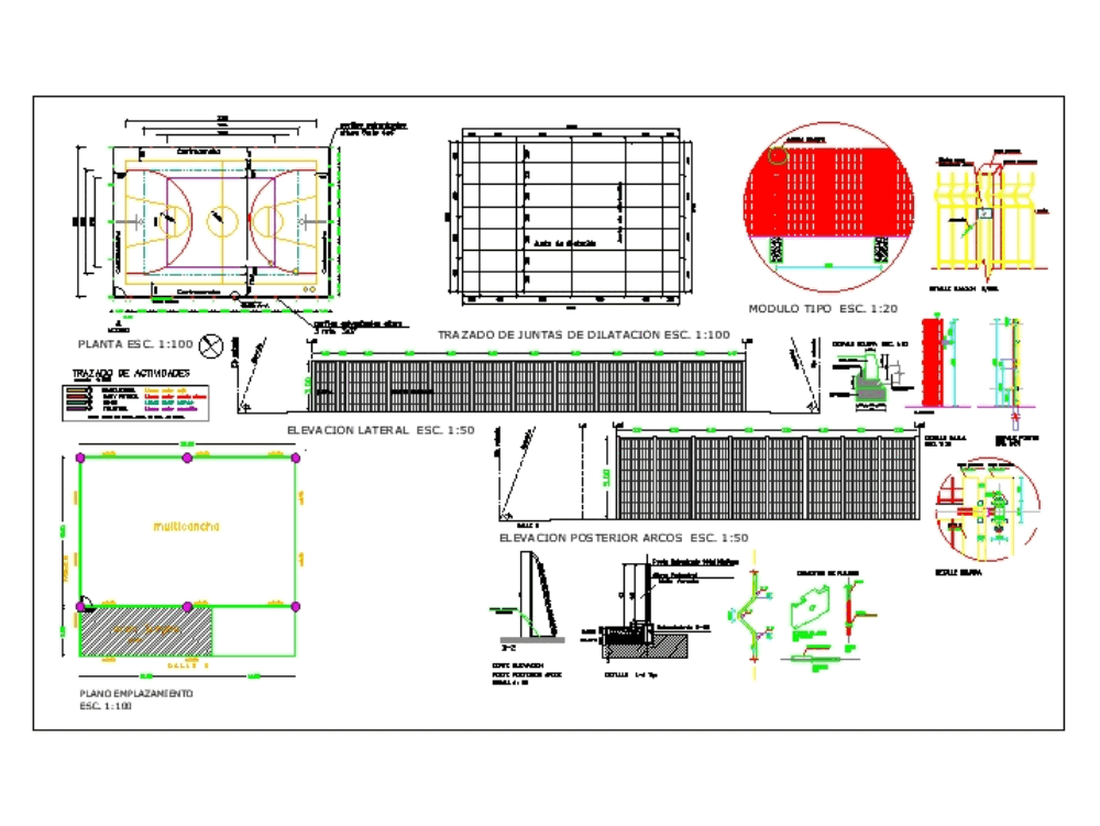 Multi Court Dans Autocad Téléchargement Cad 26288 Kb Bibliocad 9942