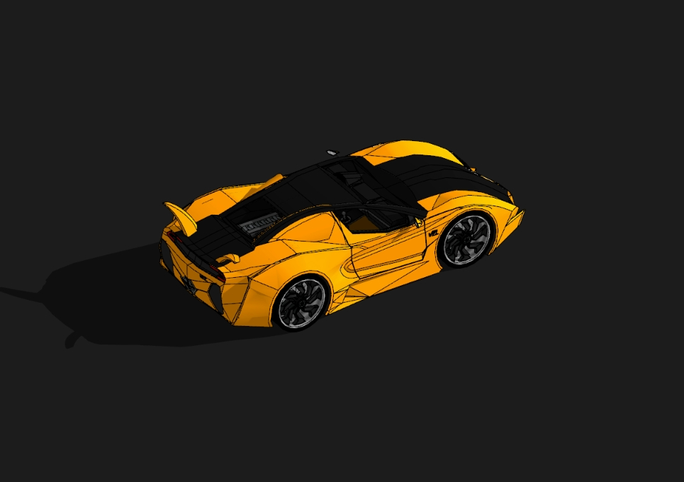 3D-Sportwagen