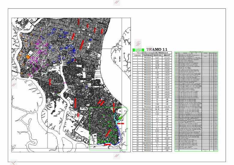 Guayaquil Karte in Autocad