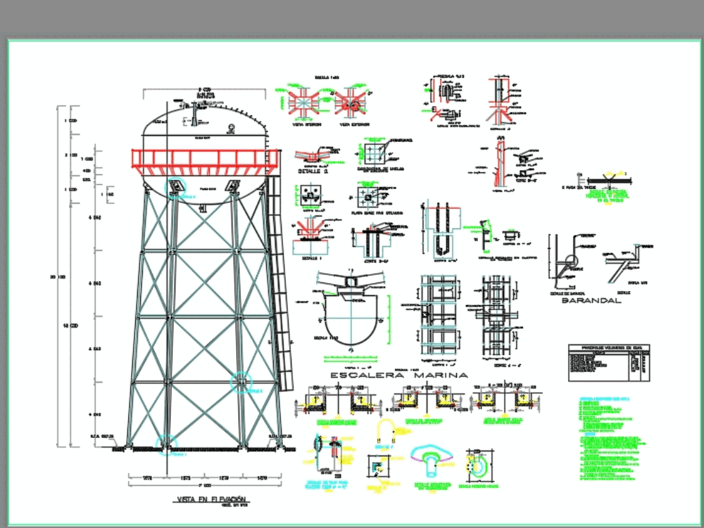 Elevated Tank Cap 3200 Lts In Autocad Cad 79608 Kb Bibliocad 5145