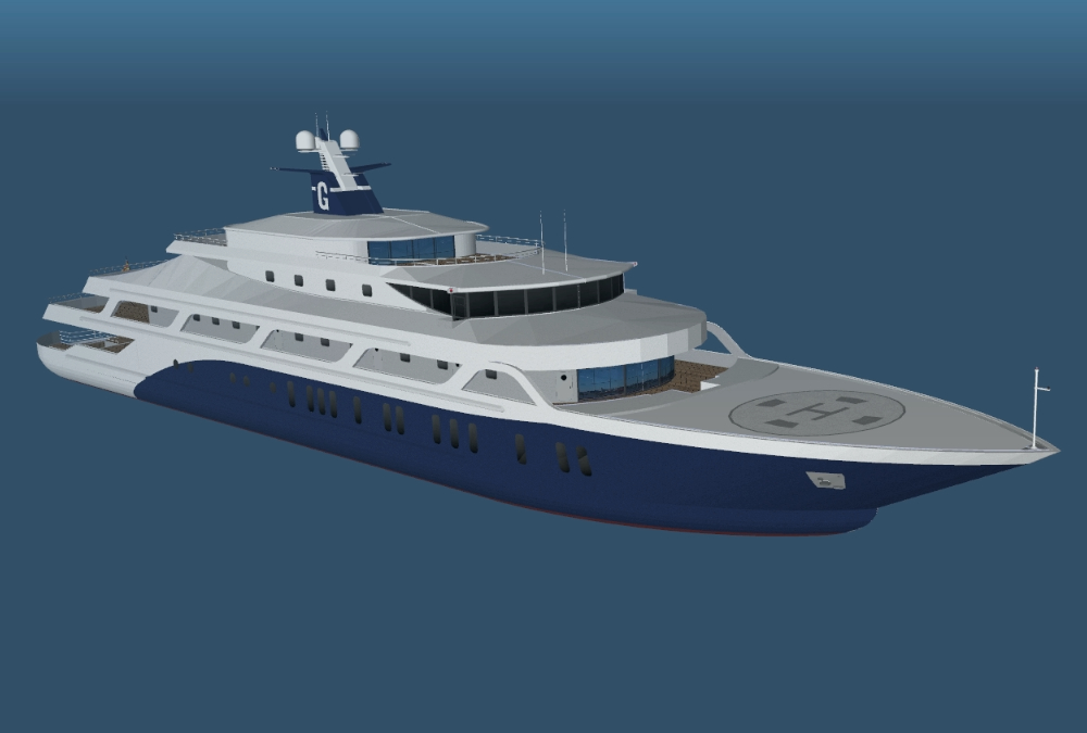 3d yacht