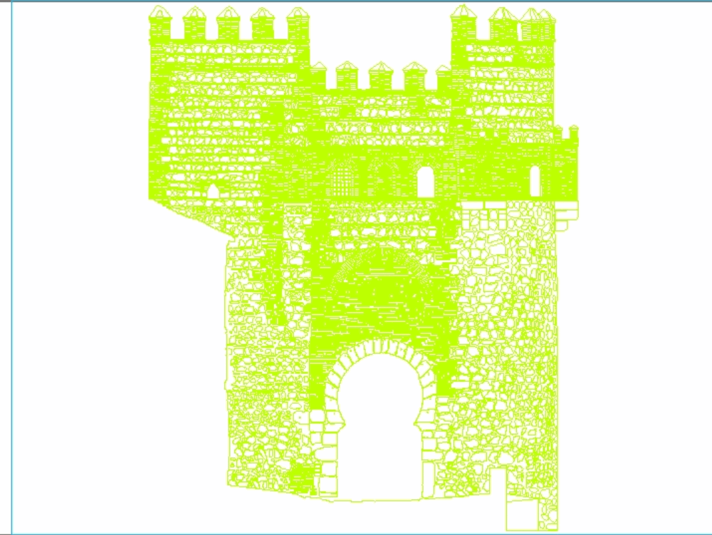 Puerta del Sol Muralla de Toledo. Levantamiento fotogram?etrico