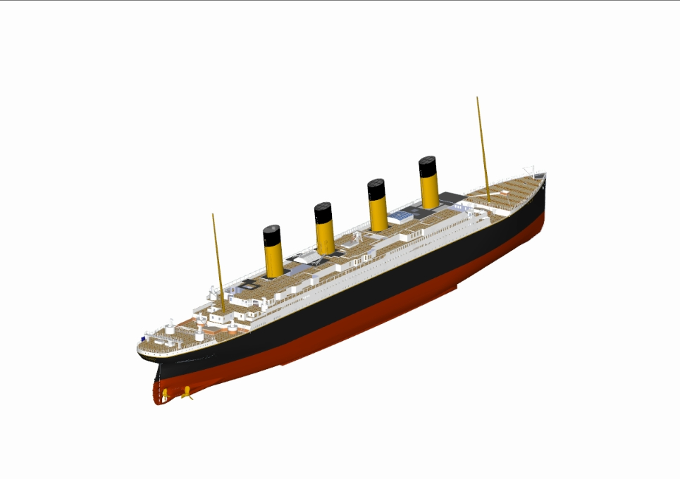 Titanic - barco em 3D