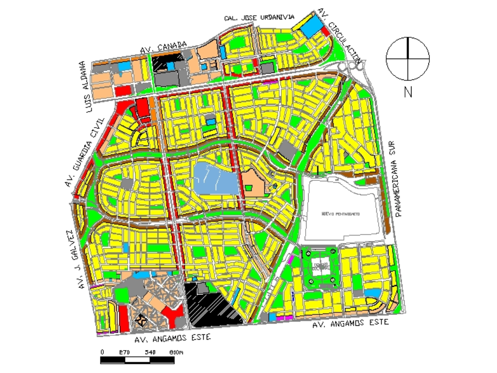 Plan de zonage district de san borja
