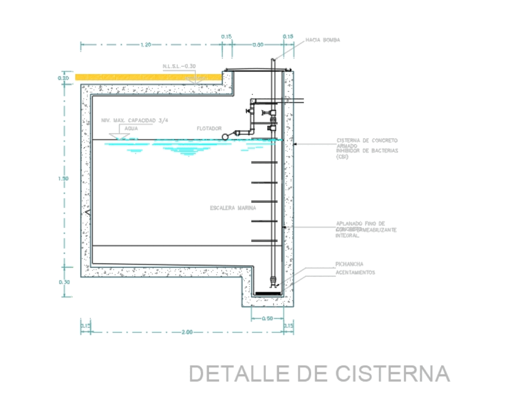 Cisterna en AutoCAD  Descargar CAD gratis (37.64 KB 