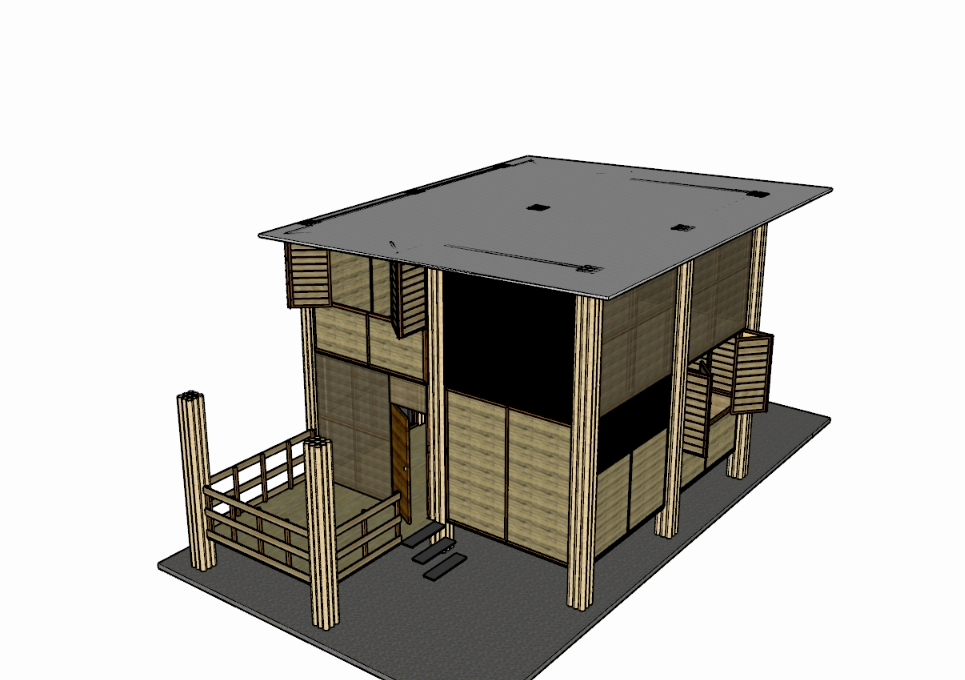 social housing cane - 3D