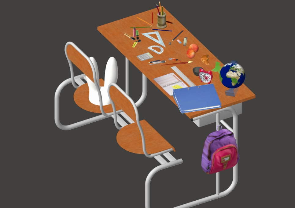Table d'école 3D