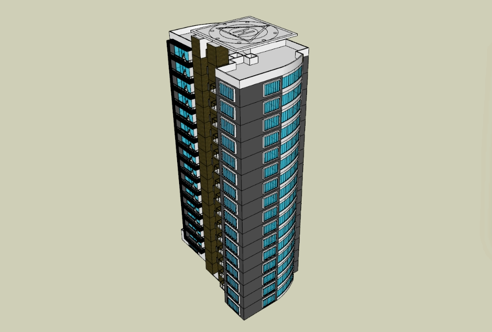 Edificio multifamiliar 3D
