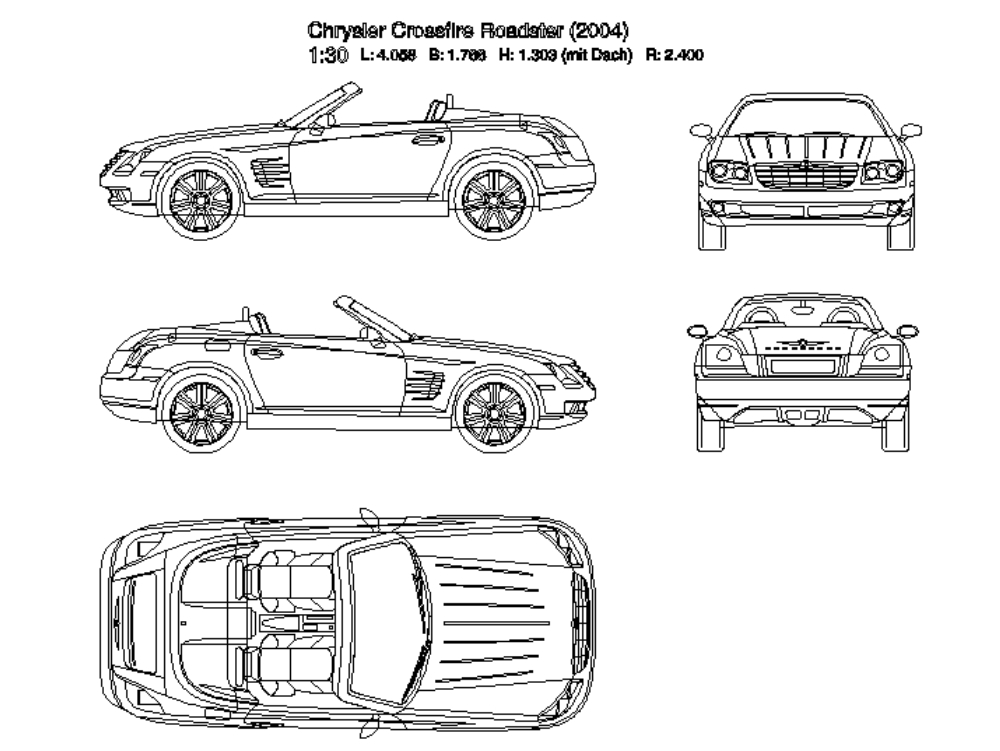 Voiture Chrysler Crossfire Roadster (2004).