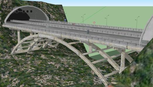 Puente en Forma de Arco 3D
