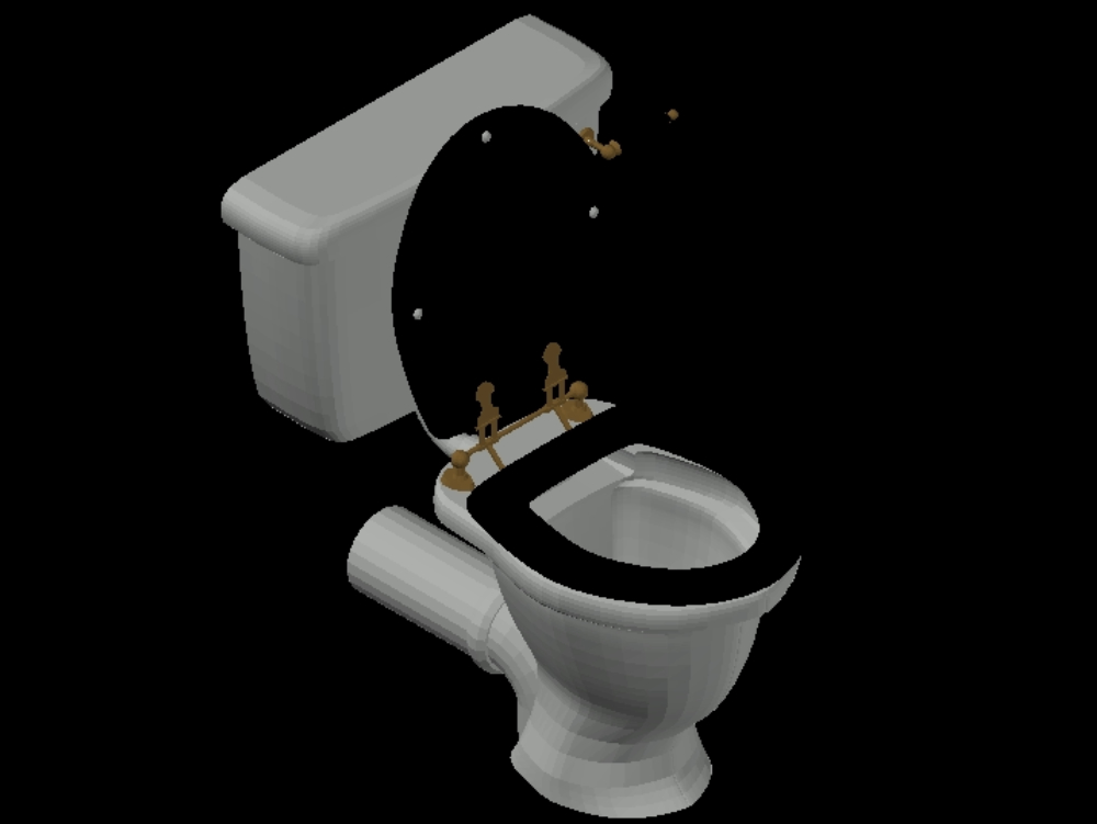 toilet with backpack 3d