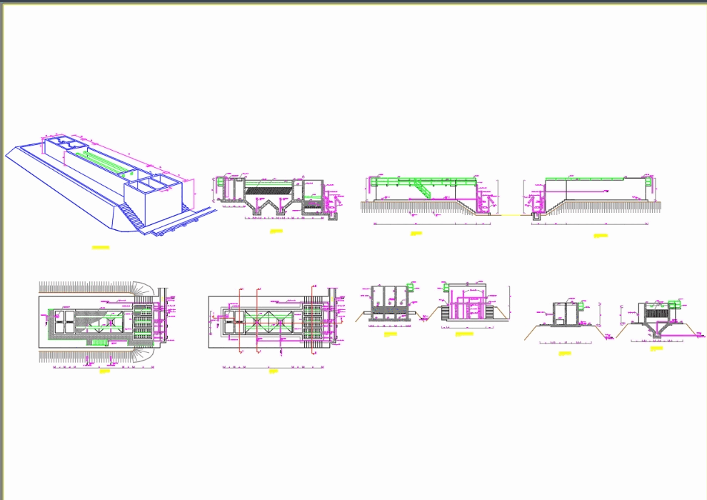 Water treatment plant in AutoCAD | Download CAD free (325.88 KB