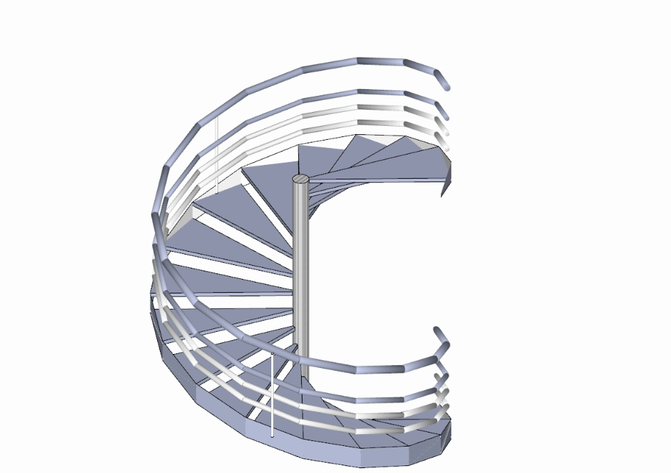 Circular staircase 3d