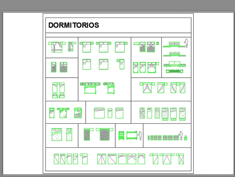 Library bedroom furniture in AutoCAD Download CAD free 