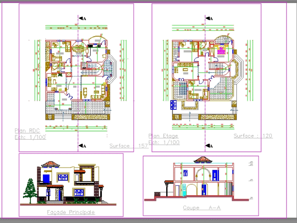 Casa En Autocad Descargar Cad Gratis 5293 Kb Bibliocad 4062