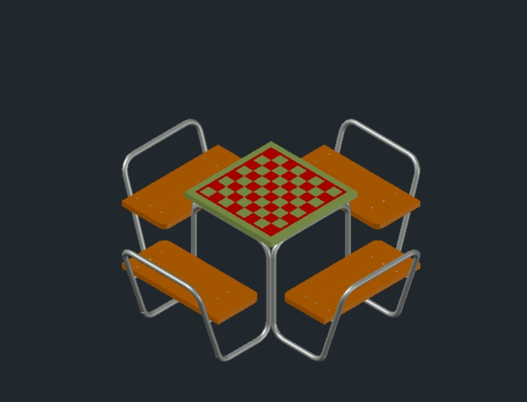 Mesa de ajedrez 3D