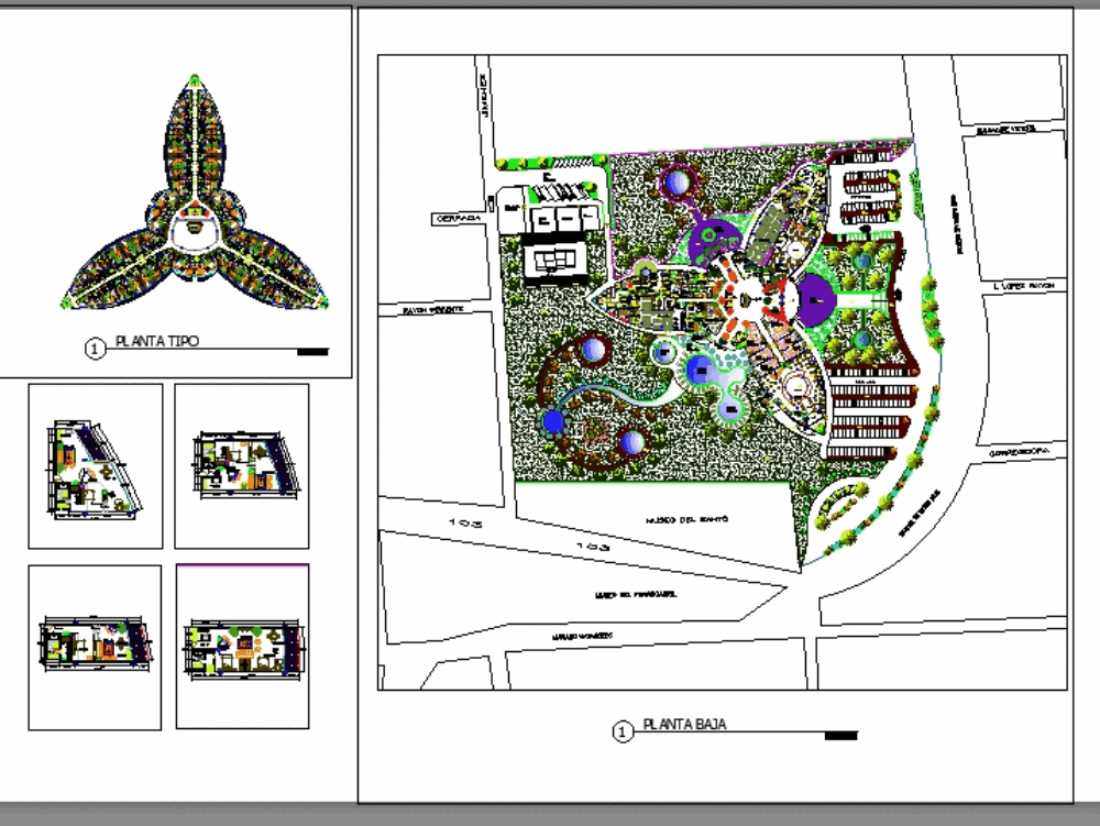 holiday resort in autocad download cad free 2.91 mb