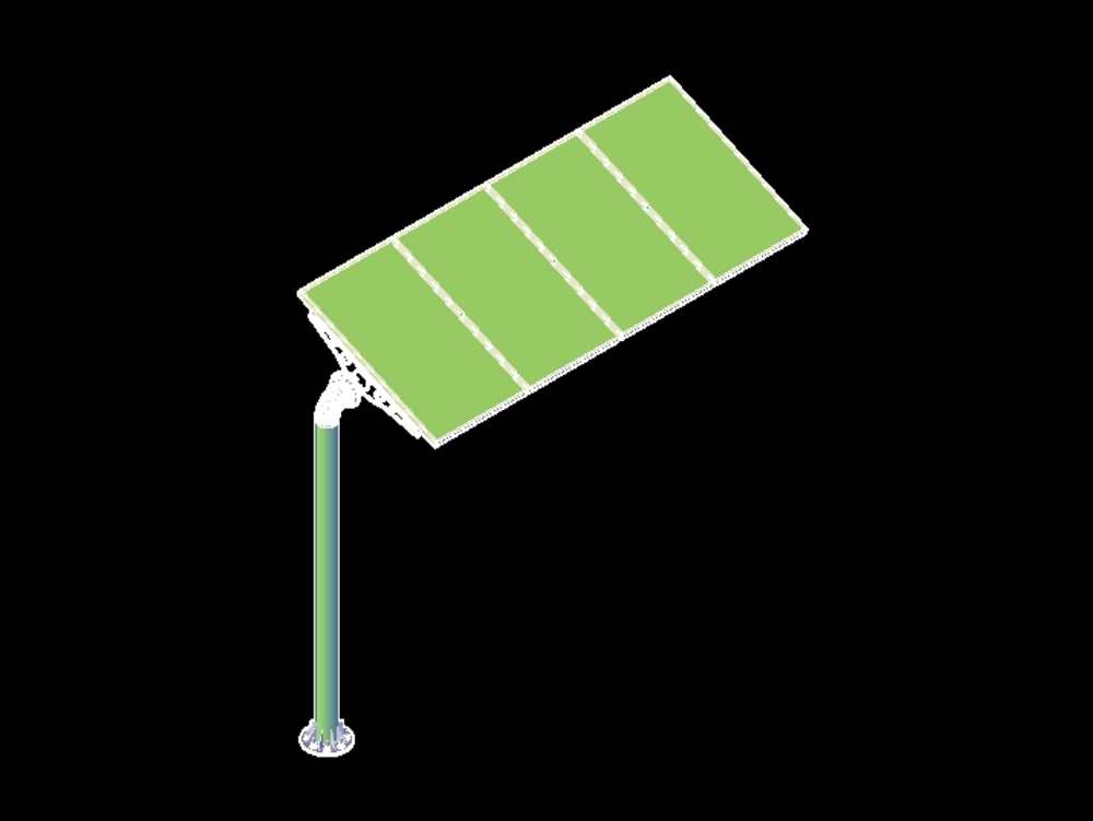 Panel solar en3D.