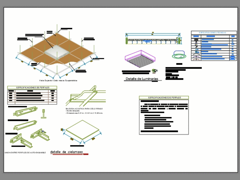 False Ceiling Detail 0 60x0 60m In Autocad Cad 344 Kb Bibliocad