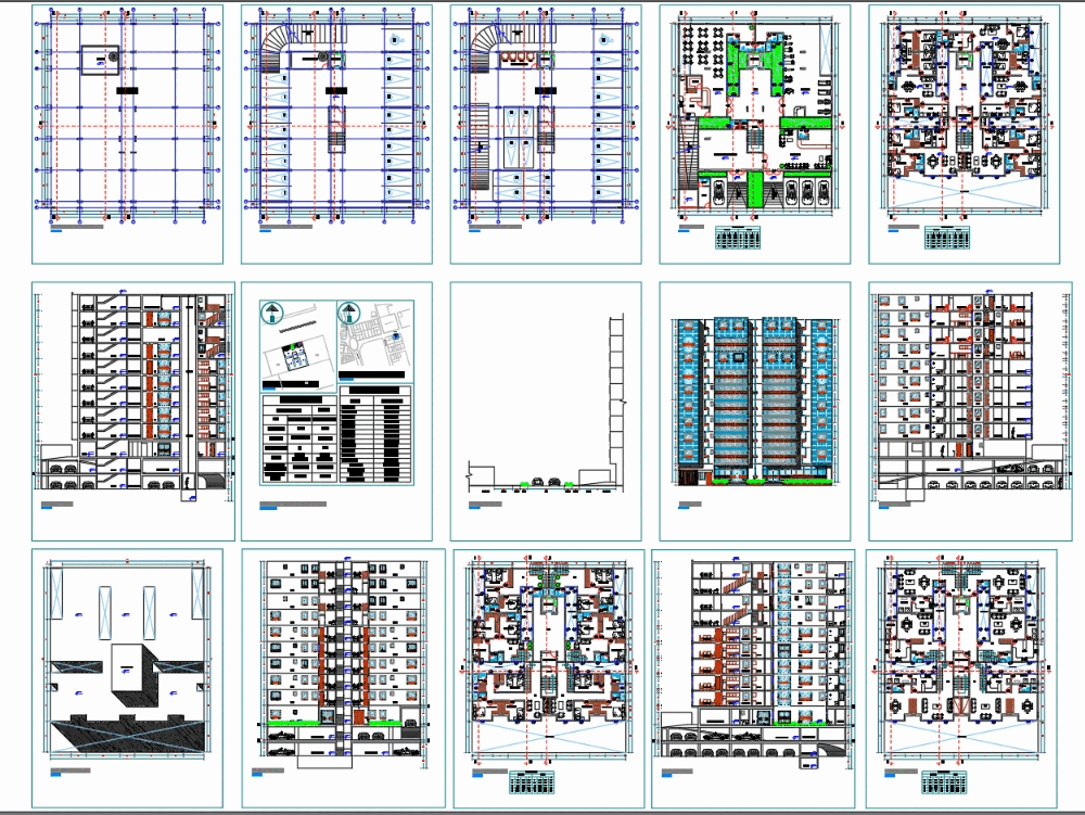 Immeuble Multifamilial Dans Autocad Téléchargement Cad 149 Mb Bibliocad 5615