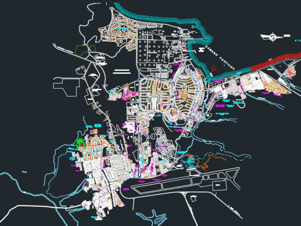 Plano de la ciudad de Talara; Piura; Peru