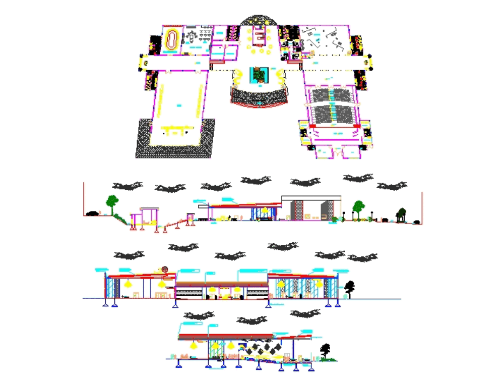 Centro Cultural Em Autocad Baixar Cad Grátis 3 69 Mb Bibliocad