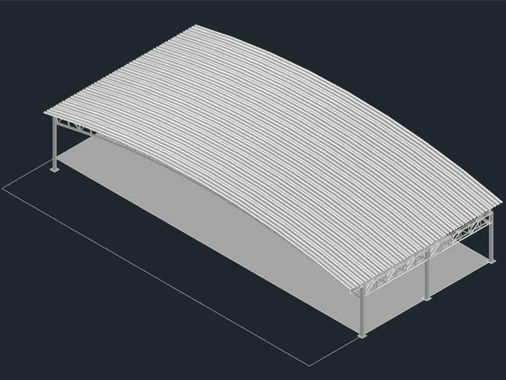 Roof for 3d court