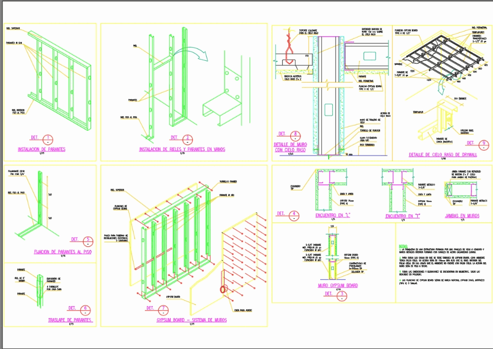 Details drywall in AutoCAD CAD download 219 39 KB 