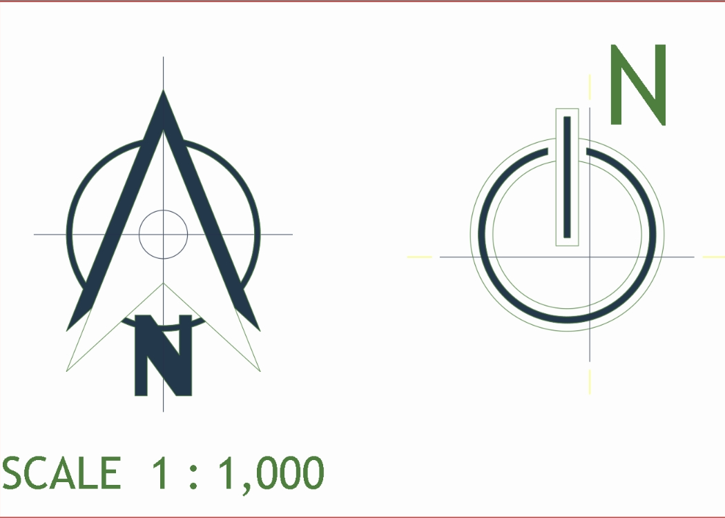 símbolo norte