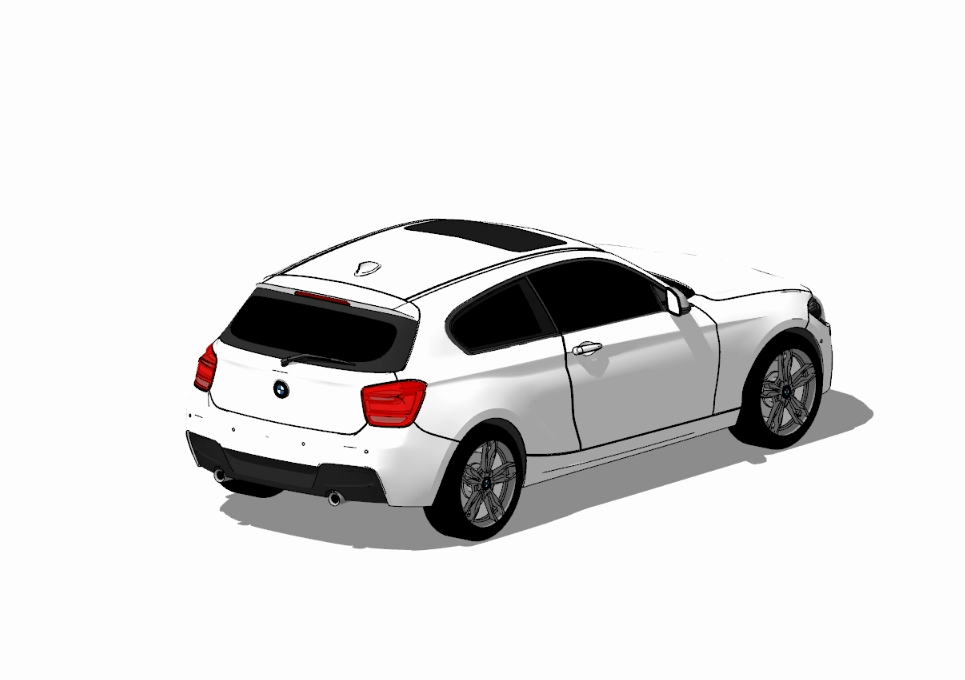 Bmw vehicle block sketchup