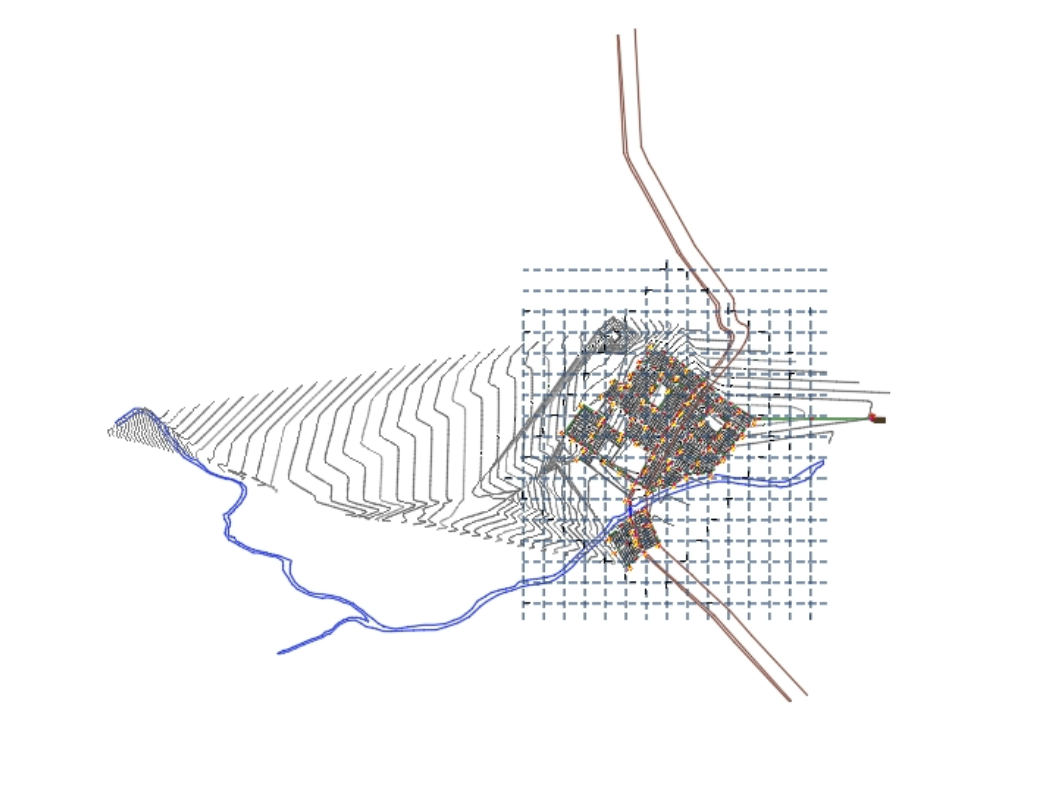 Diagrama de fluxo de uma rede de esgoto