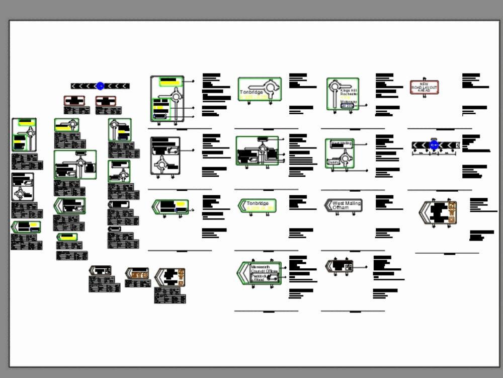 road signs in autocad format