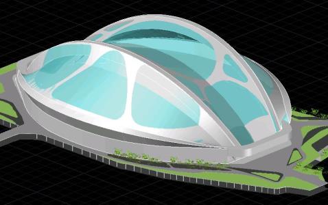 Estádio Olímpico de Tóquio - Zaha Hadid 3D