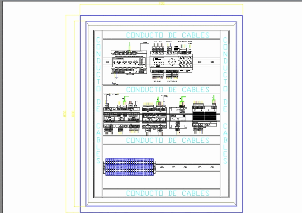 Tablero Control En Autocad Descargar Cad 163 Mb Bibliocad