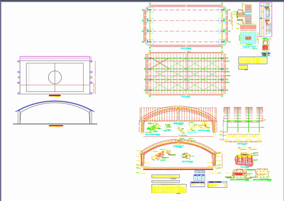 Design and structural calculation of court