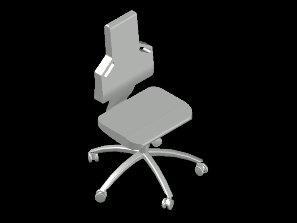 Chaise pivotante 3D.