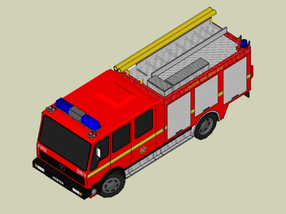 Camion de pompier 3D