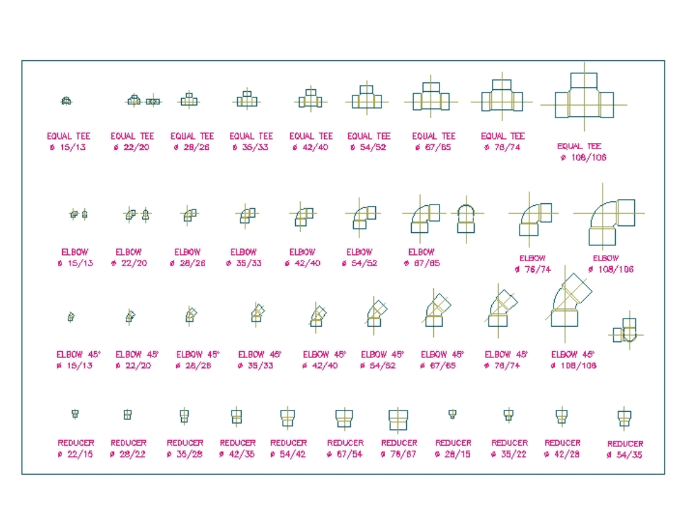 fitting y pvc AutoCAD (35 CAD Bibliocad   free  KB) Download Fitting in