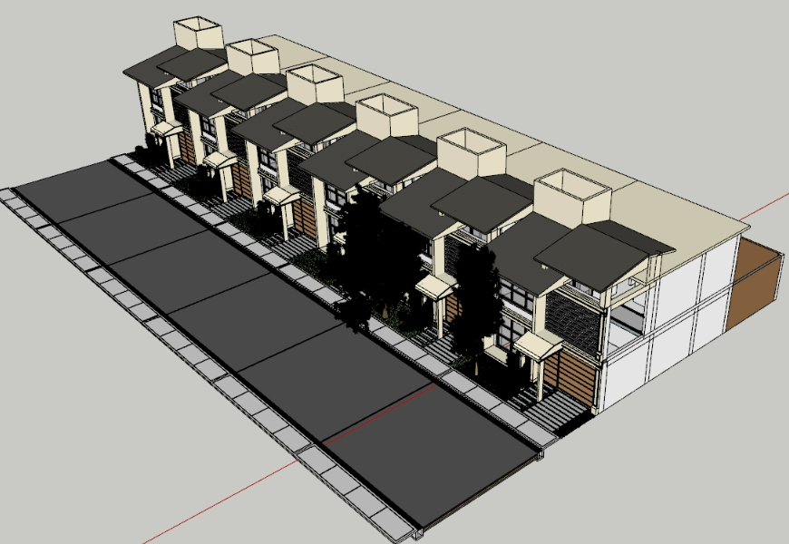 Complejo de viviendas 3D
