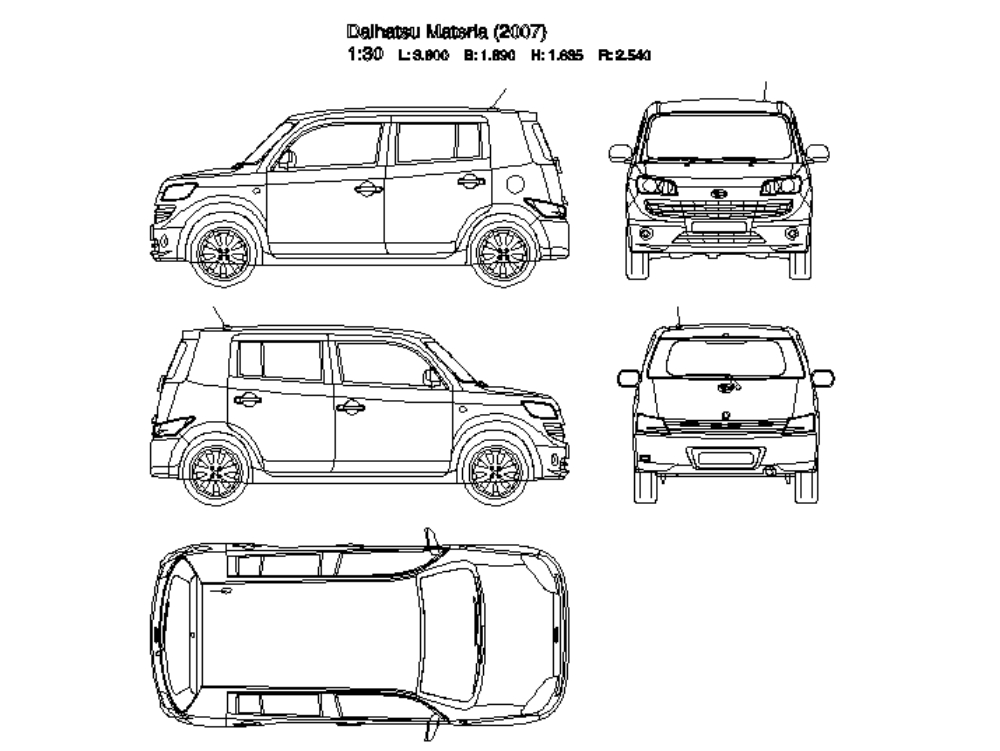 Daihatsu materia automóvel (2007).