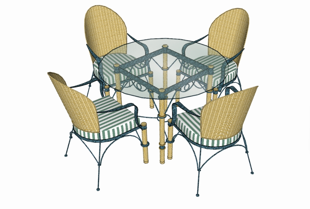 Kit round table and chairs