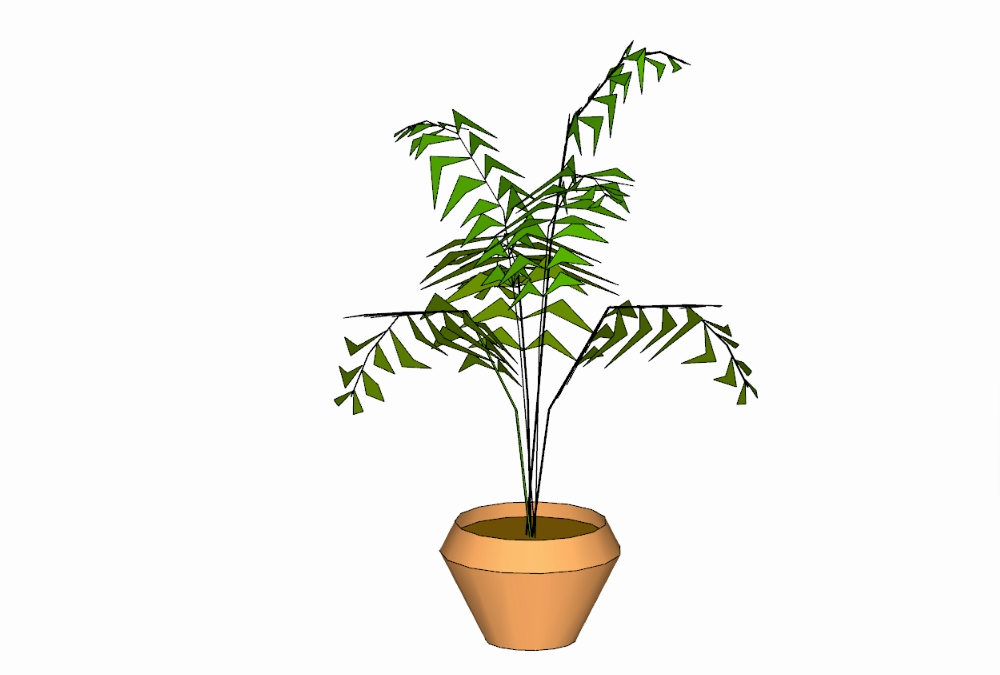 Plante en pot 3D